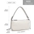 LB2066 - Miss Lulu Croc Embossed Baguette Bag - White